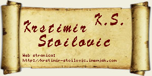 Krstimir Stoilović vizit kartica